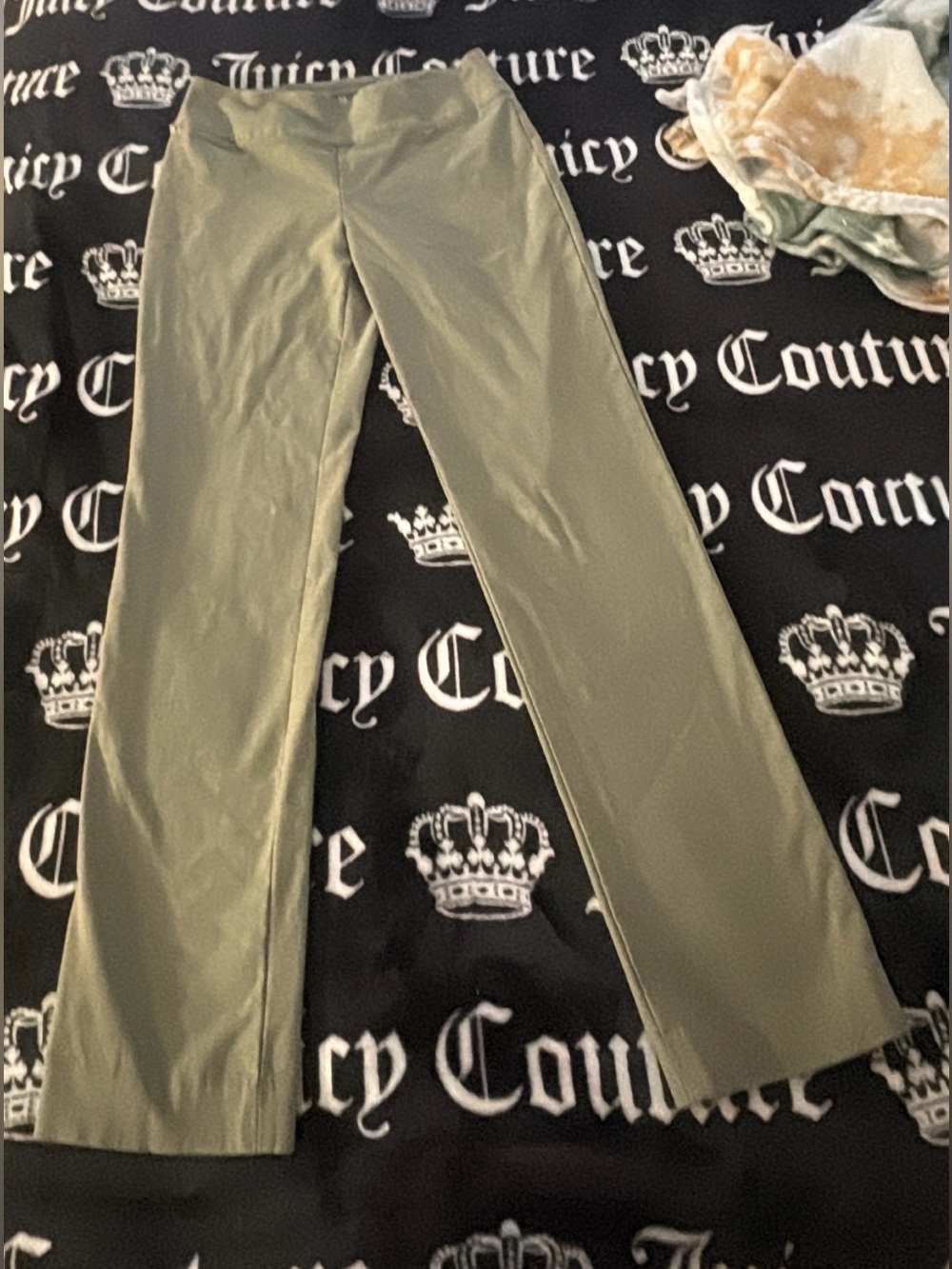 NIC+ZOE Olive Green Wide Leg Pants